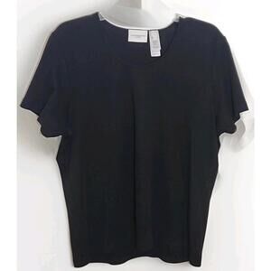 Liz Claiborne Lizsport Women's Black Tshirt Sz L